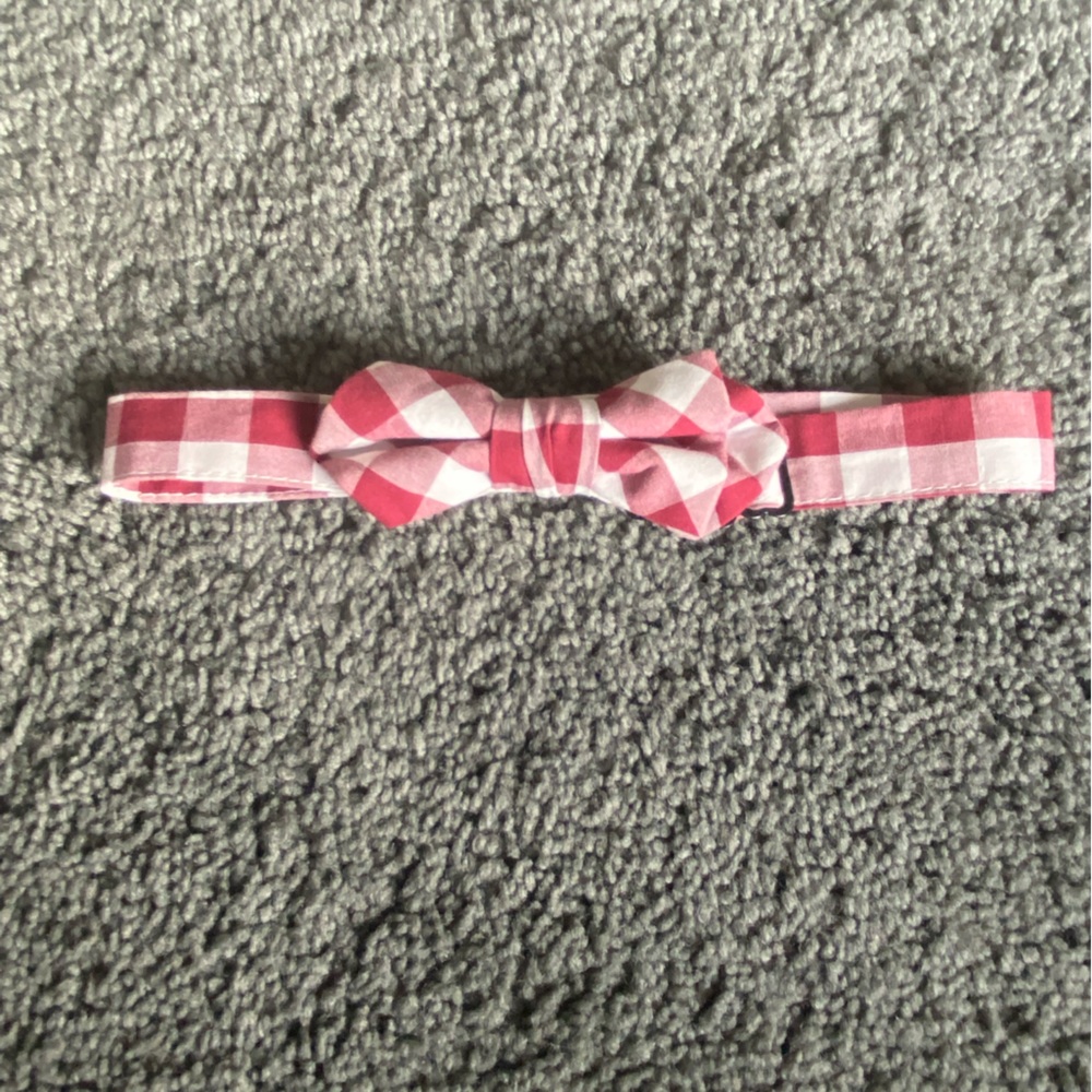 🎈Crewcuts (S/M) Red & White Plaid Bow Tie🎈
